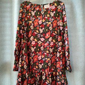 Compania Fantastica Floral Ruffle-Hem Shift Dress - Women